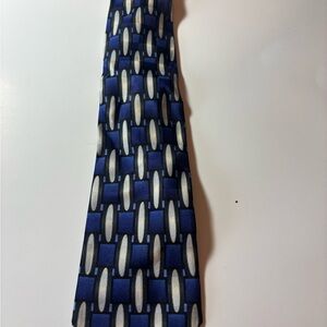 Blue and Silver fenzia 100 percent silk tie